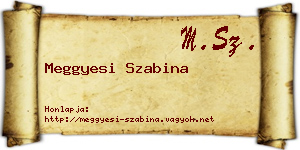 Meggyesi Szabina névjegykártya